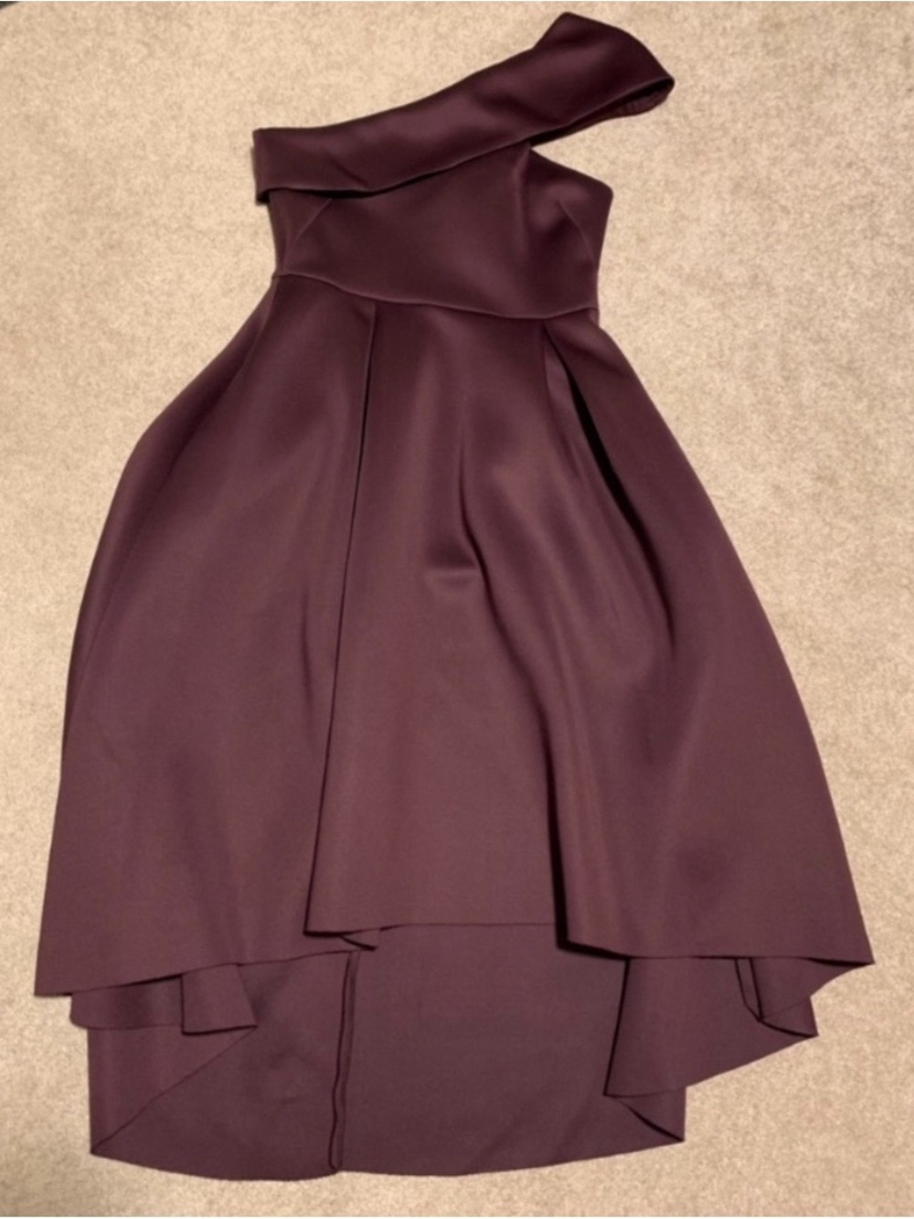 ASOS One-Shoulder Burgundy Dress